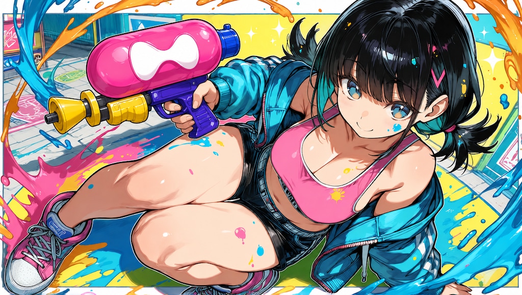 オリキャラ × 某インクゲームの勝手にコラボ