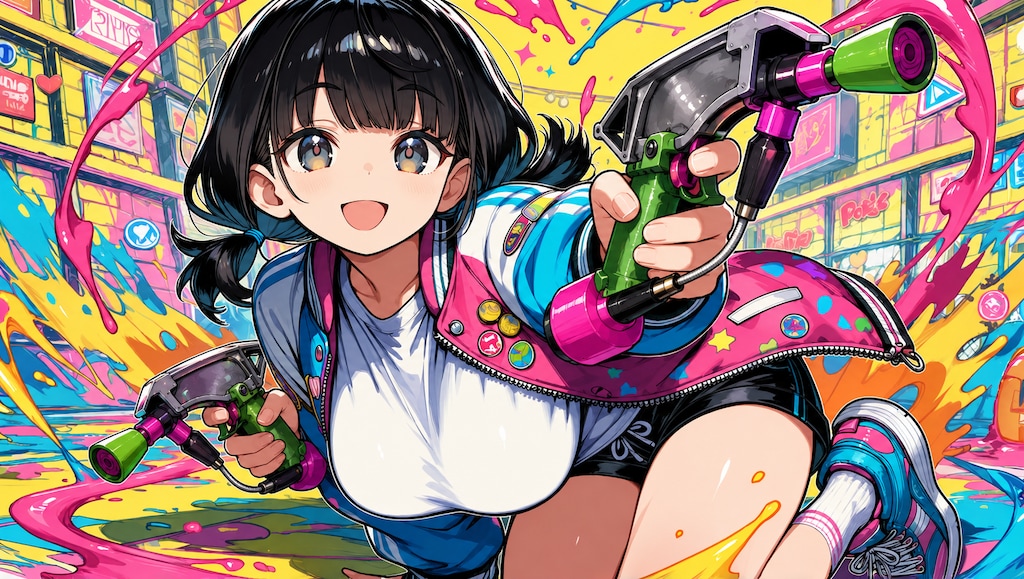 オリキャラ × 某インクゲームの勝手にコラボ