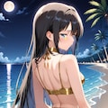 金色下着で振り返る葵さん(ちちぷい版) 4枚目