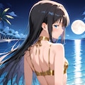 金色下着で振り返る葵さん(ちちぷい版) 2枚目