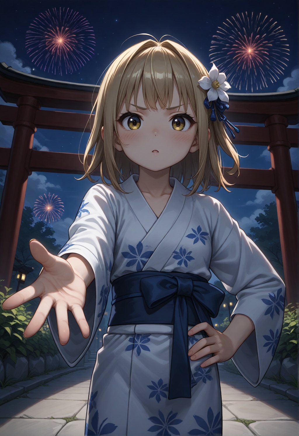 ほら、花火始まったし、いくよっ！