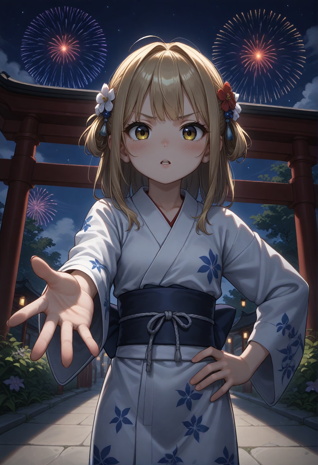 ほら、花火始まったし、いくよっ！