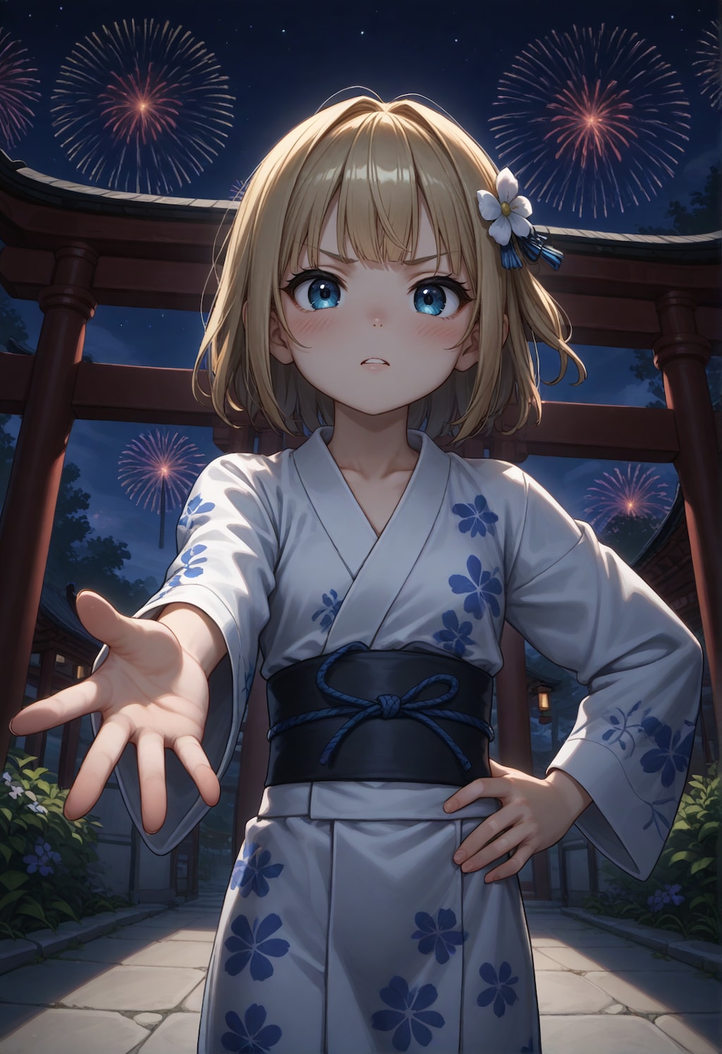 ほら、花火始まったし、いくよっ！