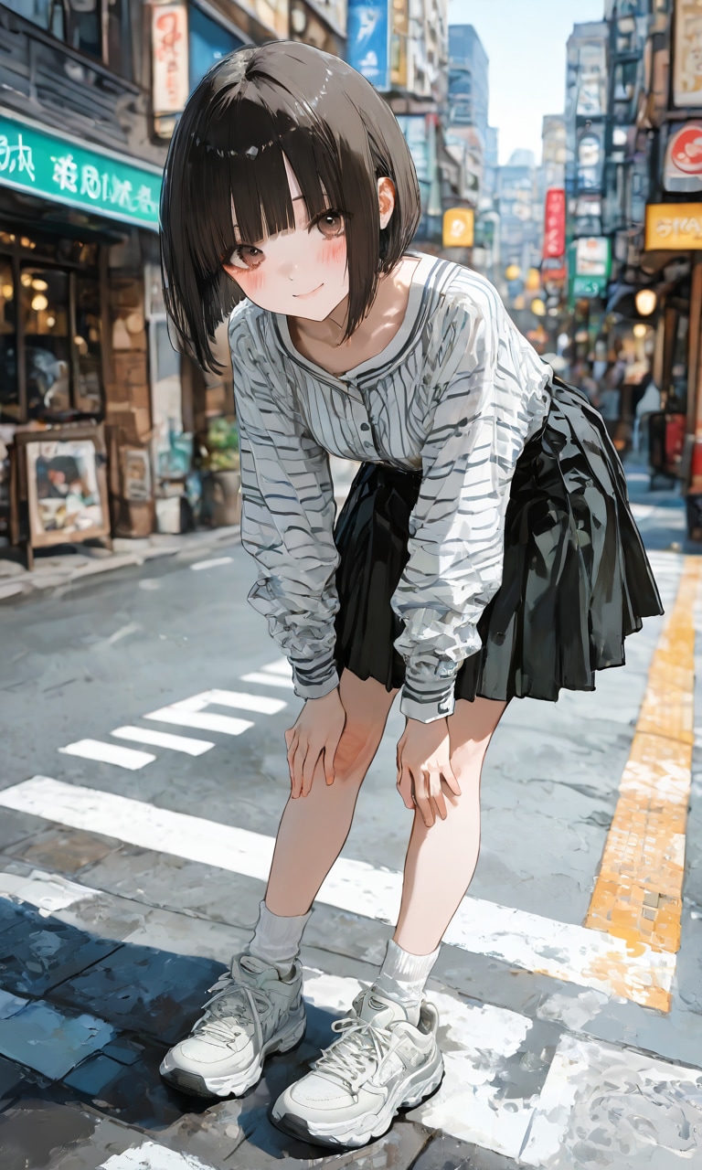 前屈みの子 | の人気AIイラスト・グラビア