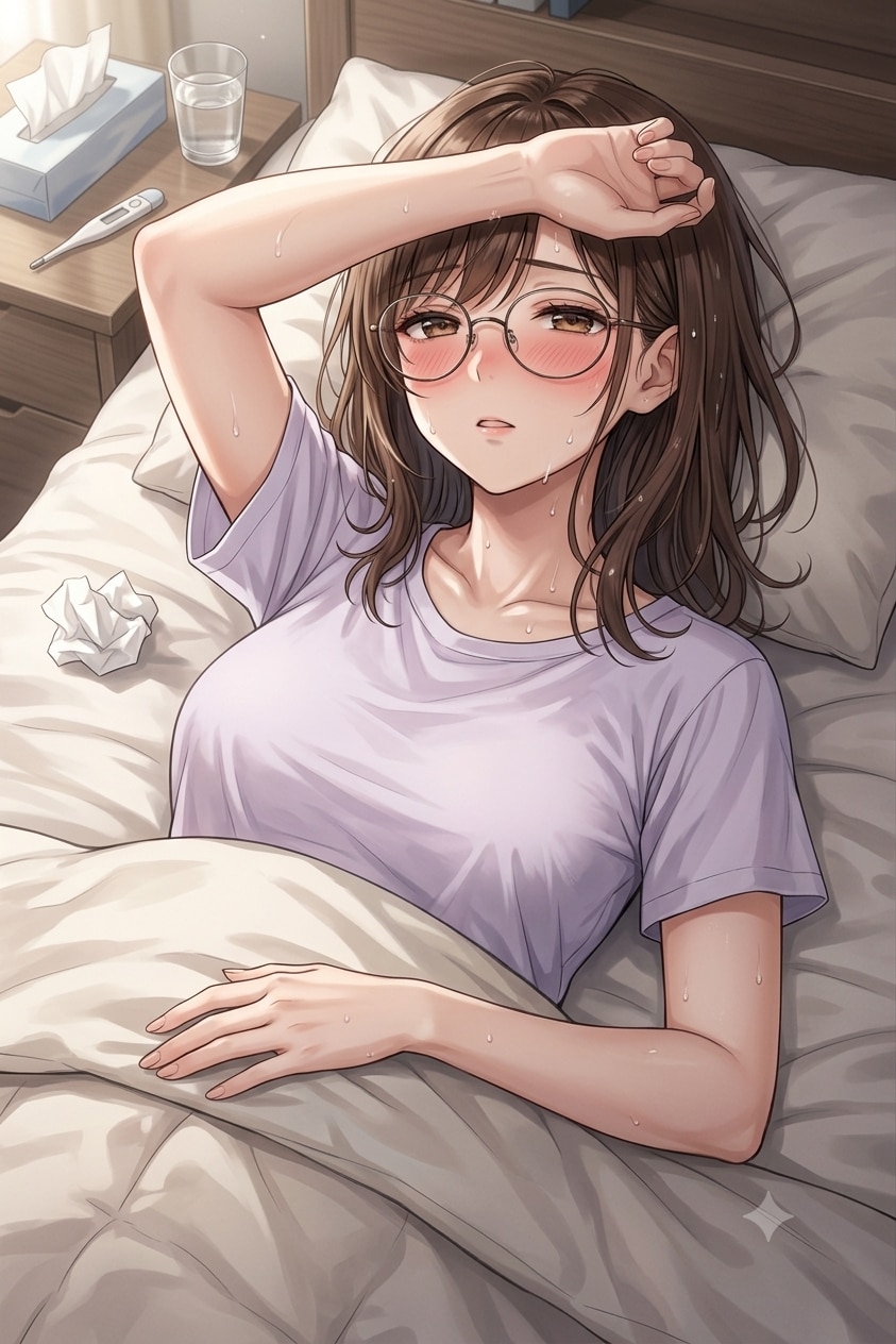 【カスミ】風邪をひいた人妻 | の人気AIイラスト・グラビア