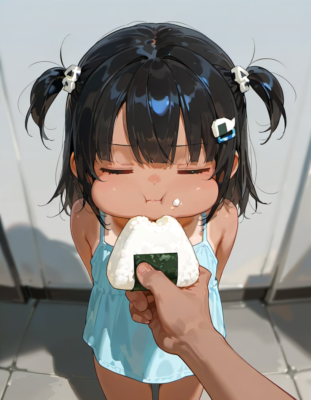 餌付けされるこなつちゃん