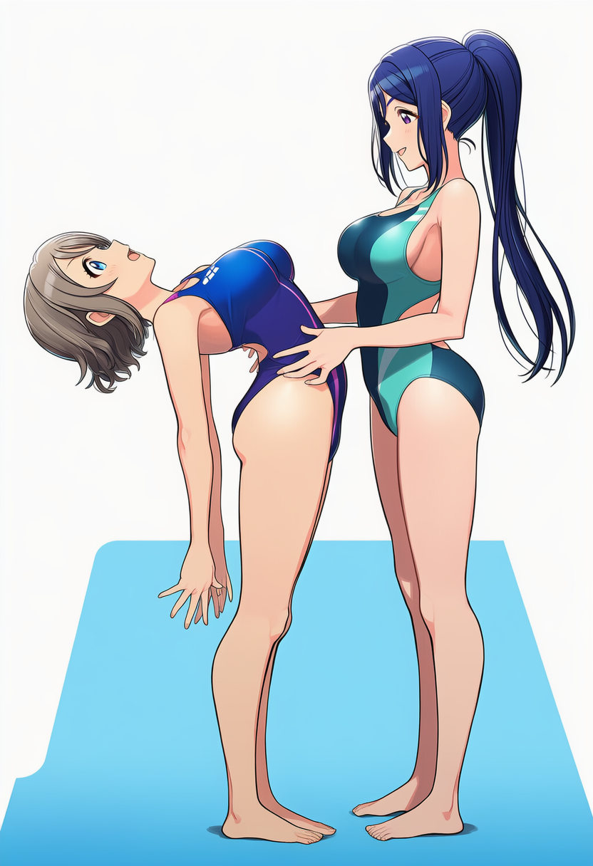 競泳水着　後ろ反り81