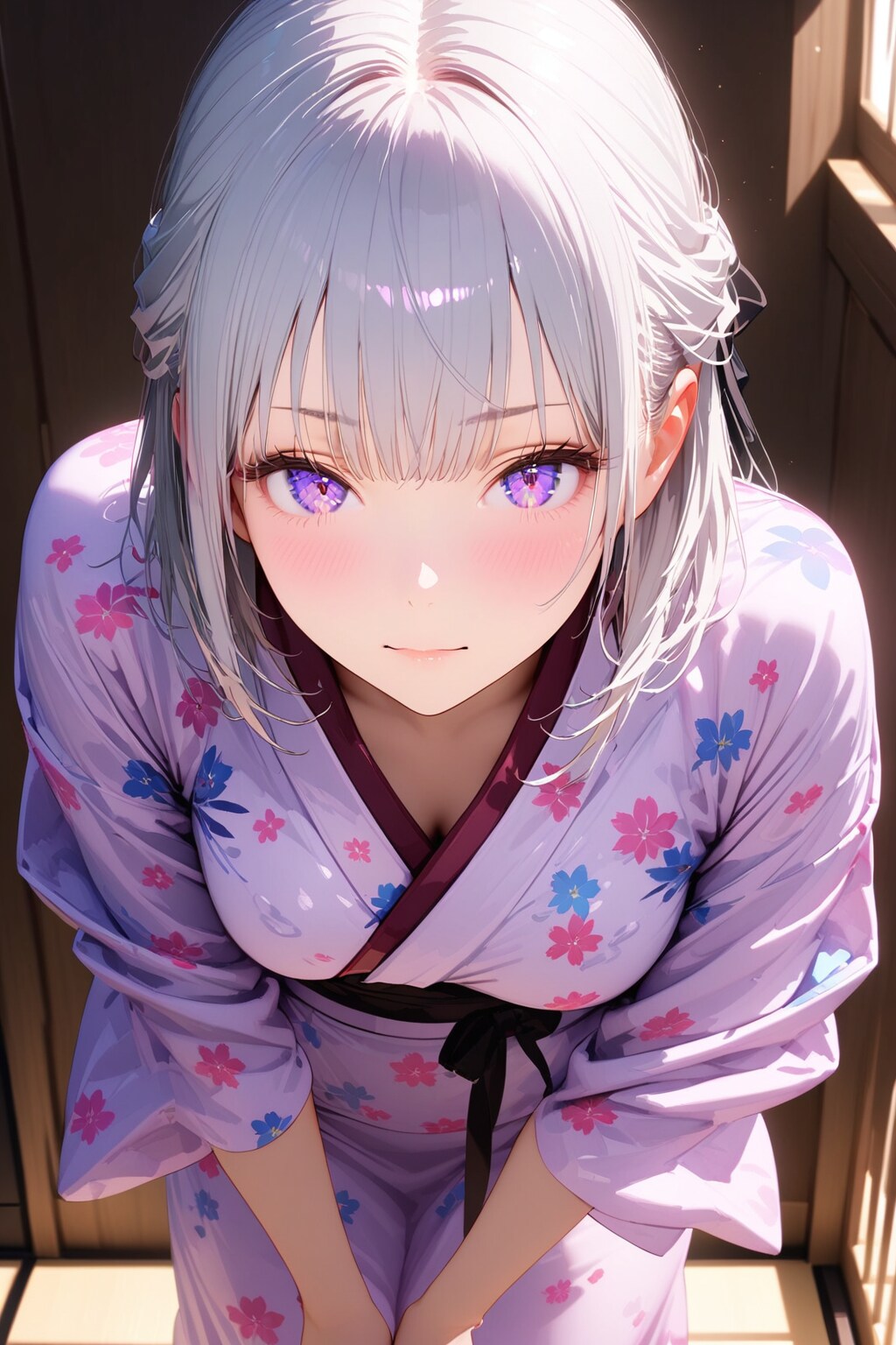 (1013)銀髪ちゃん浴衣