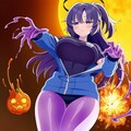 ハロウィン毒スライムブルマコスプレ人妻タンク 5枚目