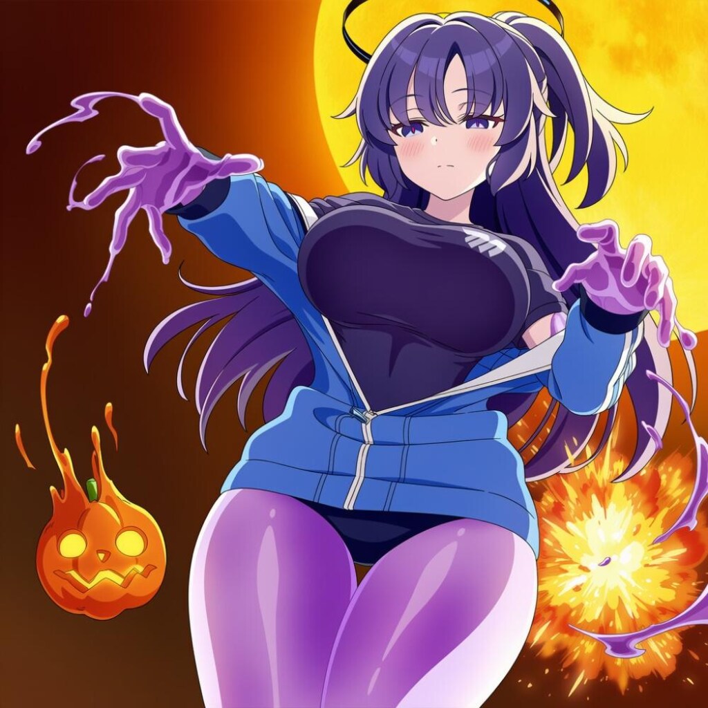 ハロウィン毒スライムブルマコスプレ人妻タンク