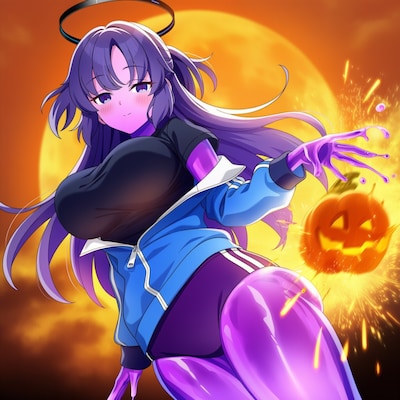 ハロウィン毒スライムブルマコスプレ人妻タンク