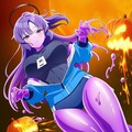 ハロウィン毒スライムブルマコスプレ人妻タンク 4枚目
