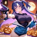 ハロウィン毒スライムブルマコスプレ人妻タンク 11枚目
