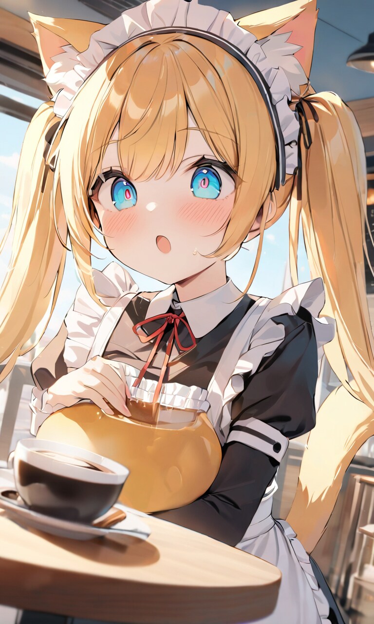 こるり「メイドさんが通ります」まや「まあ頑張れ」 | の人気AIイラスト・グラビア