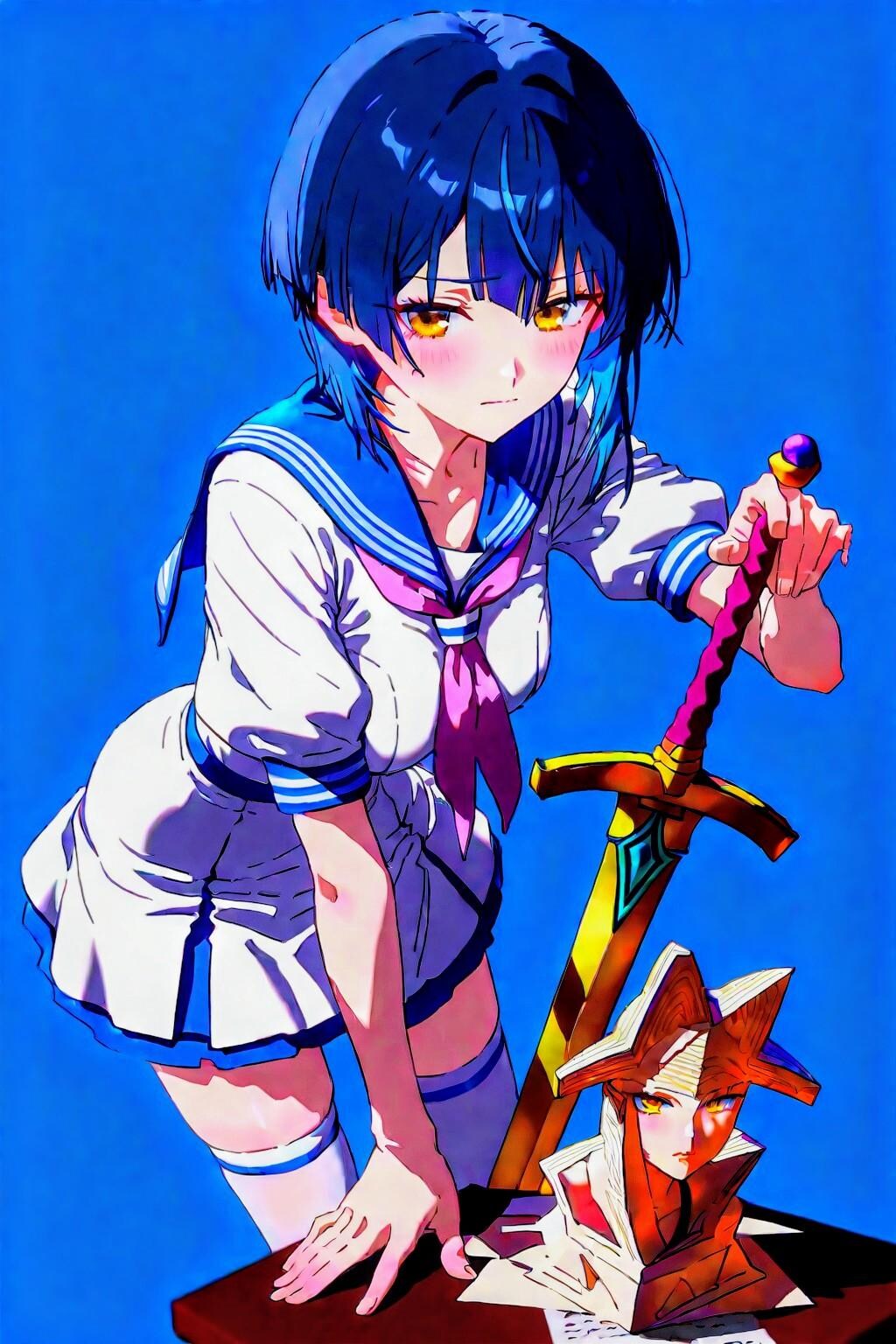 美術の補習だりーな、セーラー侍