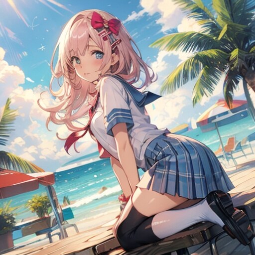 夏の制服 | の人気AIイラスト・グラビア