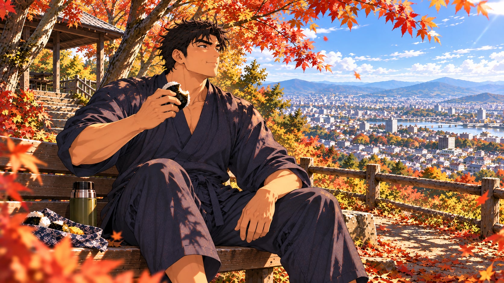 近所の山で昼飯を | の人気AIイラスト・グラビア