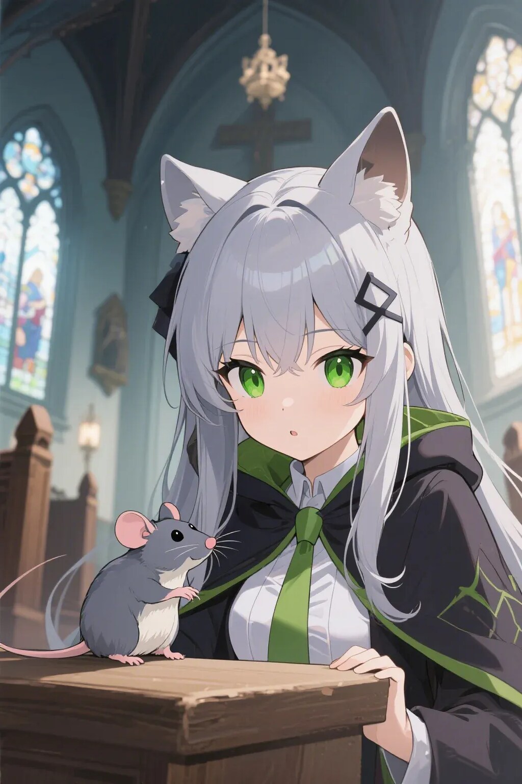 ステラちゃんとネズミ