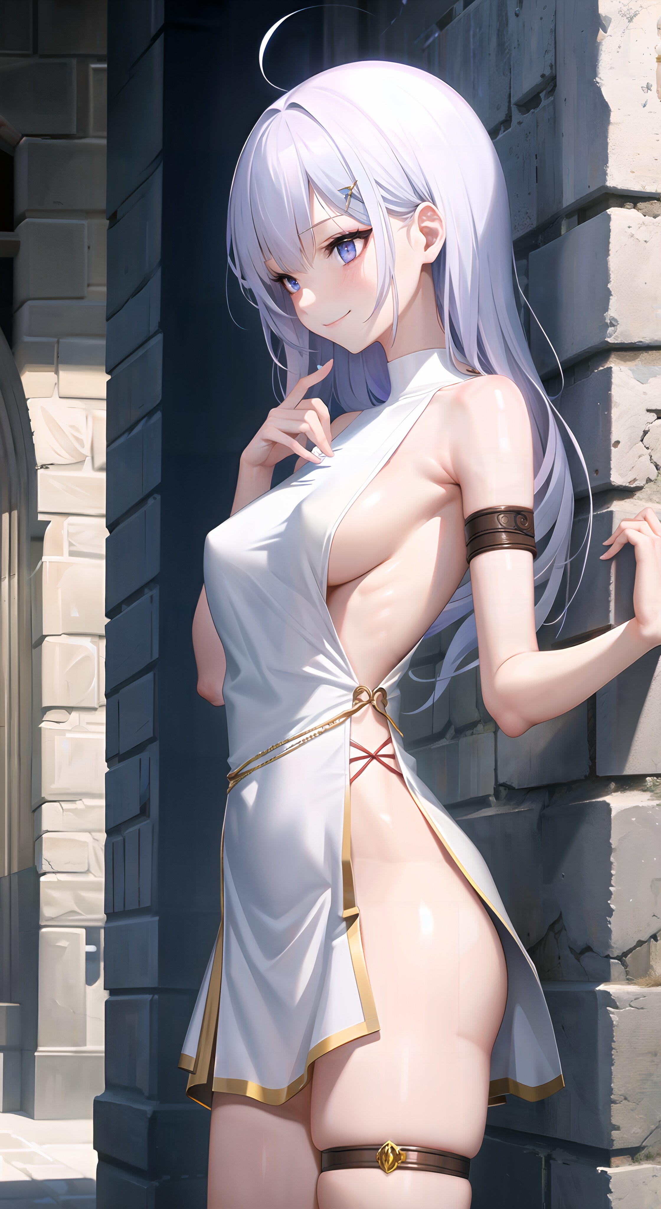 路地裏の女の子 (ultimate SD upscale 使用)