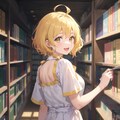 図書館でお勉強 3枚目
