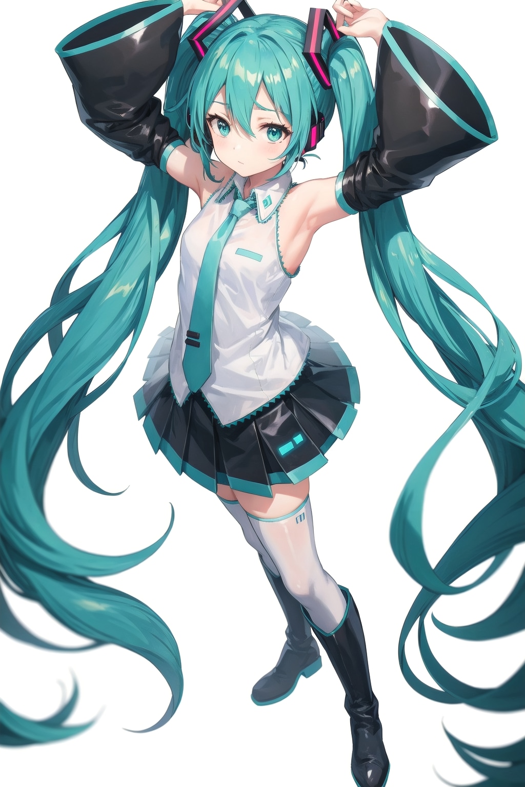 初音ミク サイドショット | の人気AIイラスト・グラビア