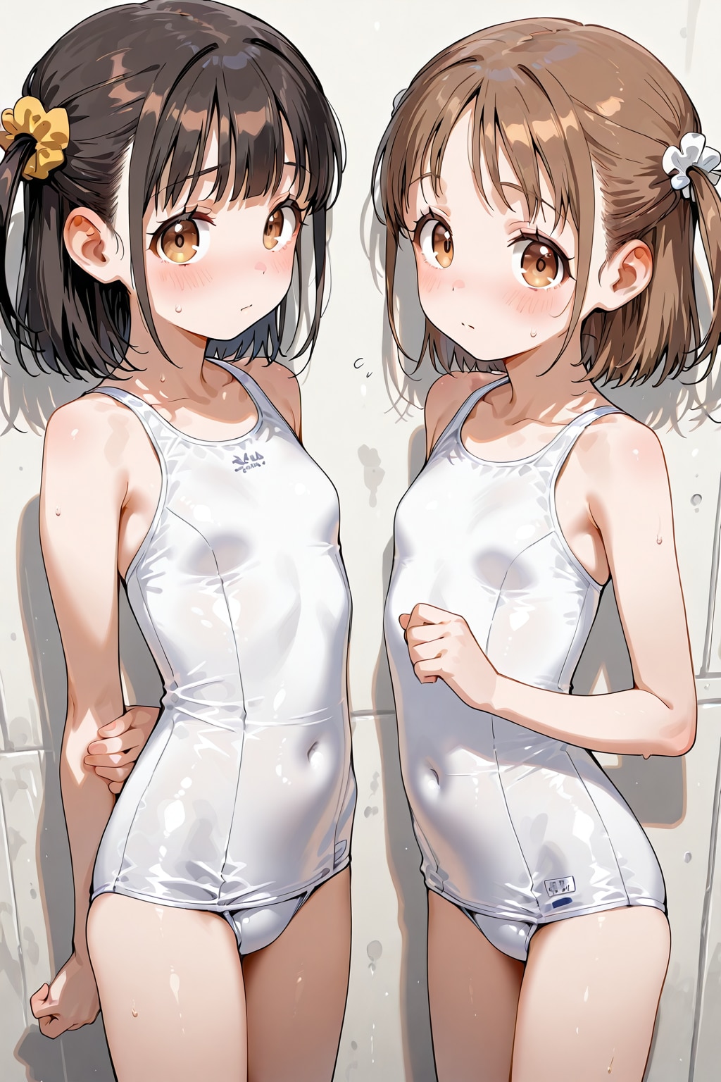白い水着達