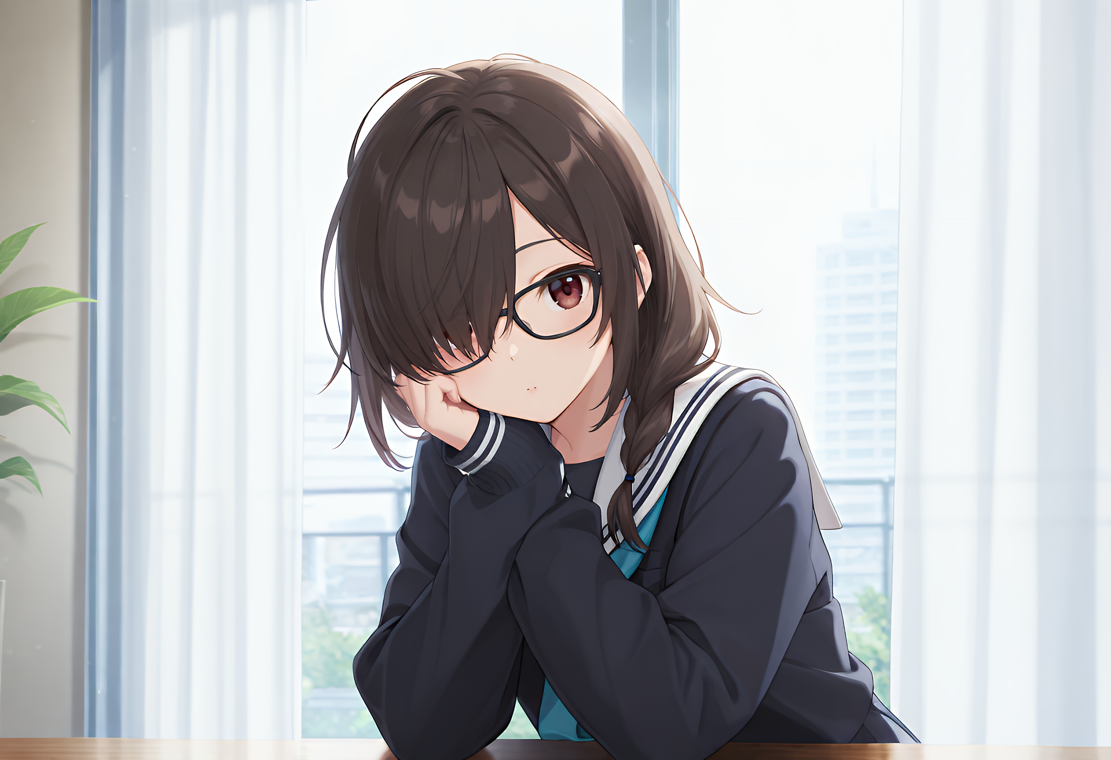 メカクレメガネ