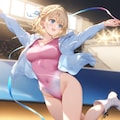 金髪ショート新体操美少女 5枚目