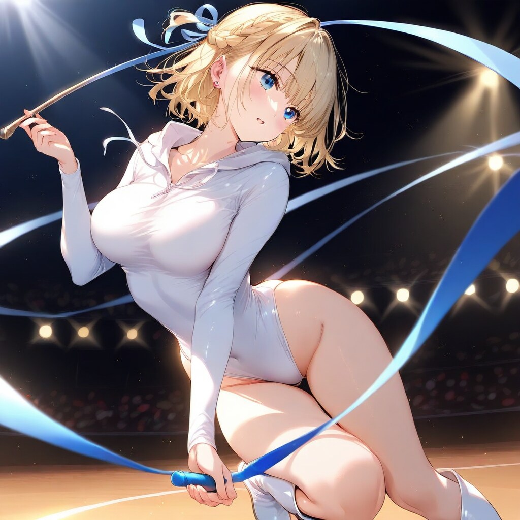 金髪ショート新体操美少女