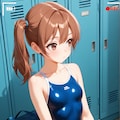 スク水サイドポニー女子　手コキ 2枚目