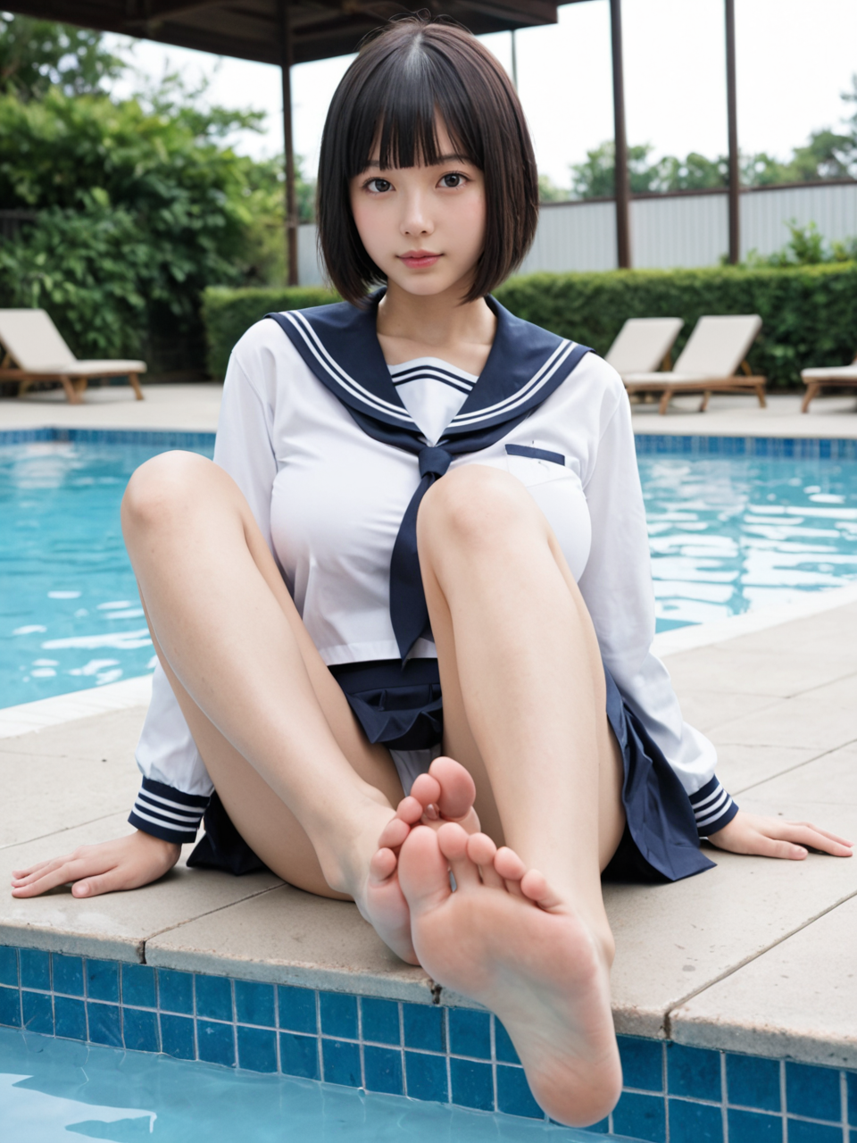 プールサイドの素敵なあの子