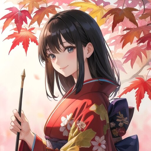 紅葉と女性 | の人気AIイラスト・グラビア