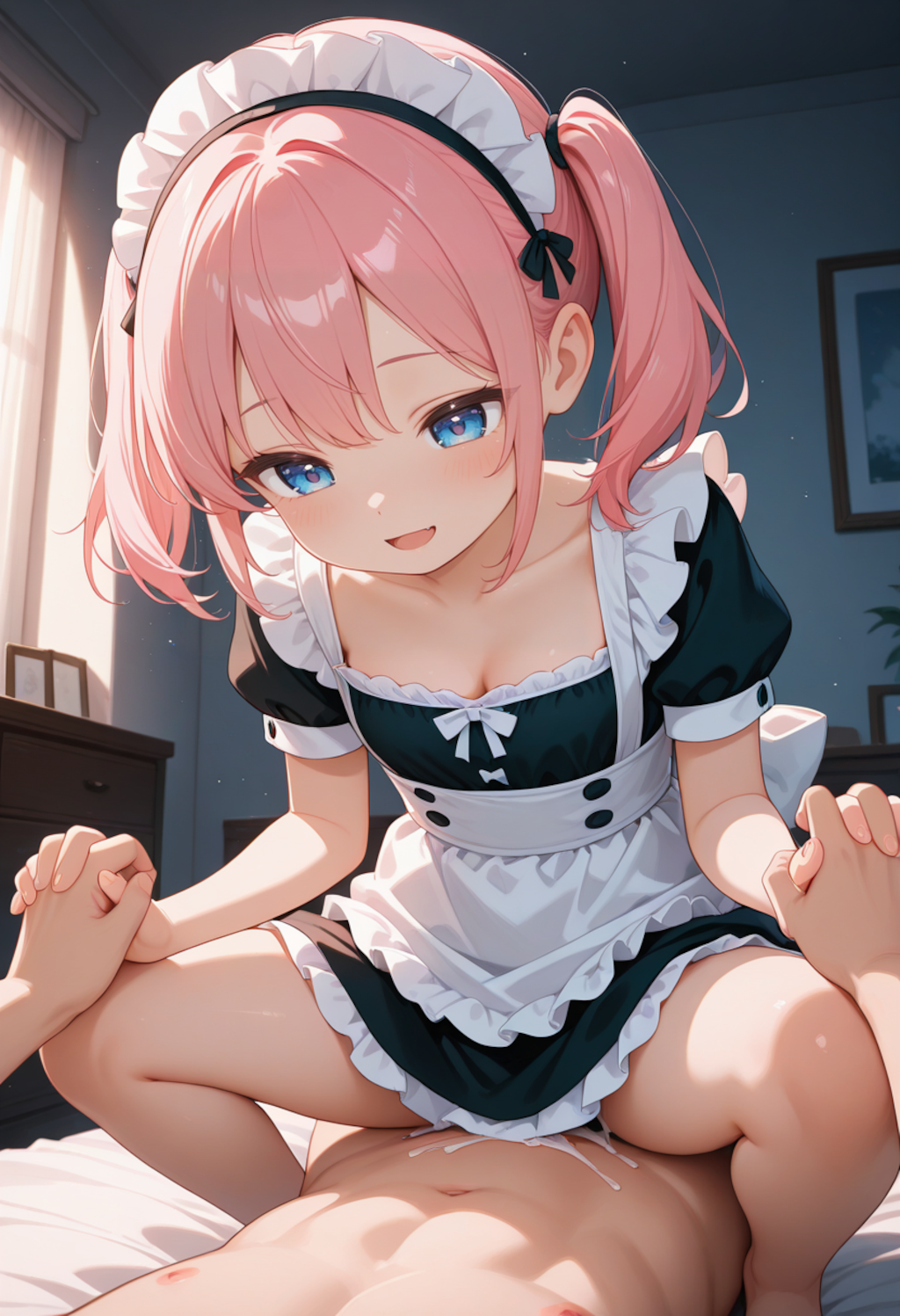 メイドさんと手繋ぎ騎乗位（３枚あるよ）
