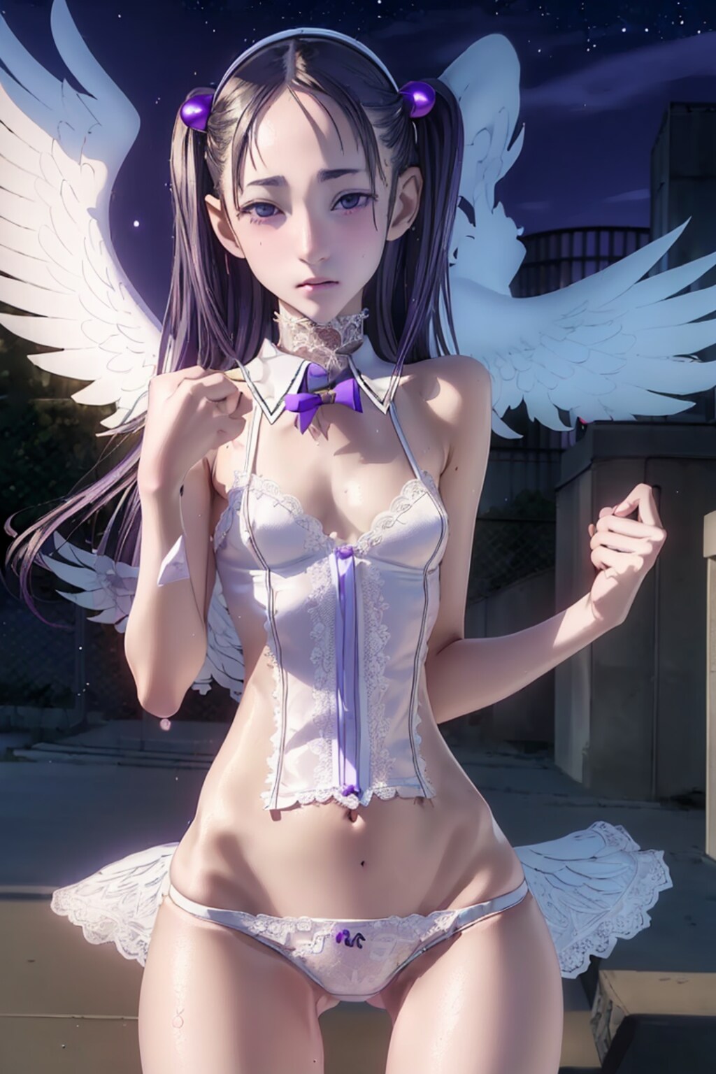 絶対純白魔法少女 新田由比ちゃんっぽいコスプレ。