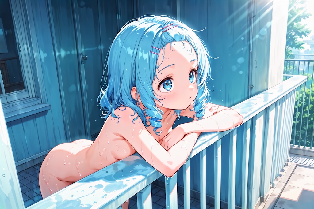 濡れたから干す