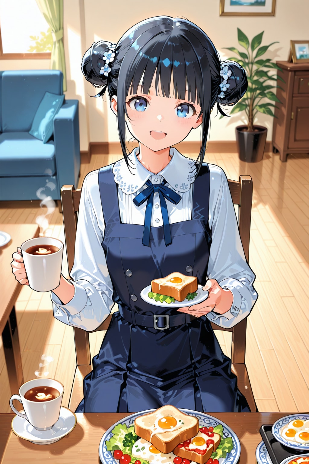 おだんごちゃん🍡✨と朝ごはん🍚✨　4/14 | の人気AIイラスト・グラビア