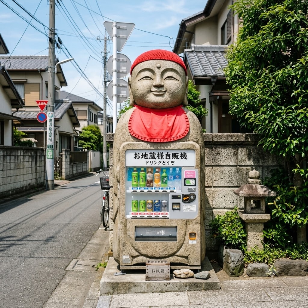 お地蔵様の自販機