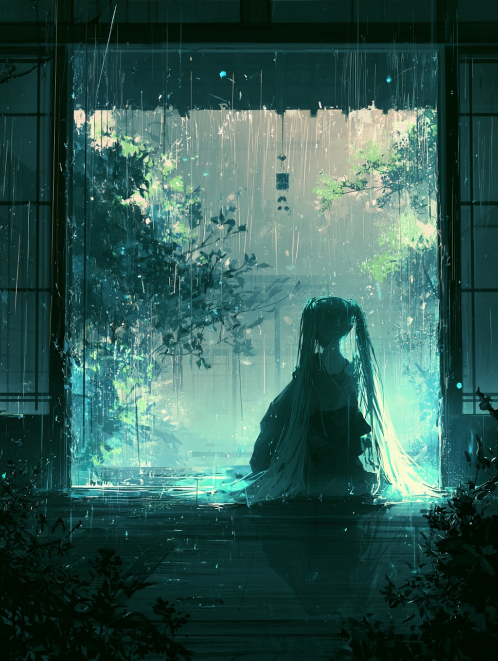 雨天時の縁側