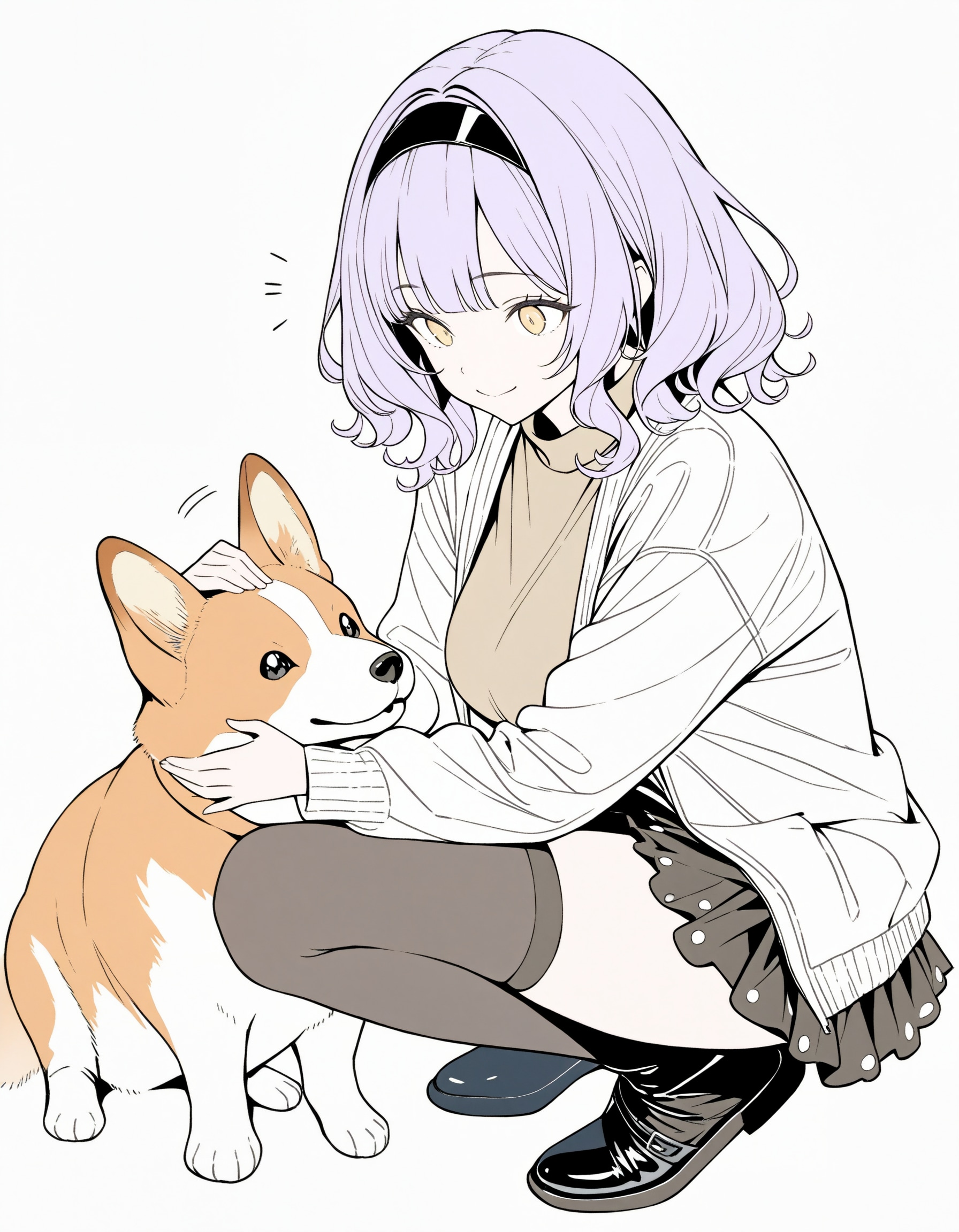 コーギーと姉さんXL | の人気AIイラスト・グラビア