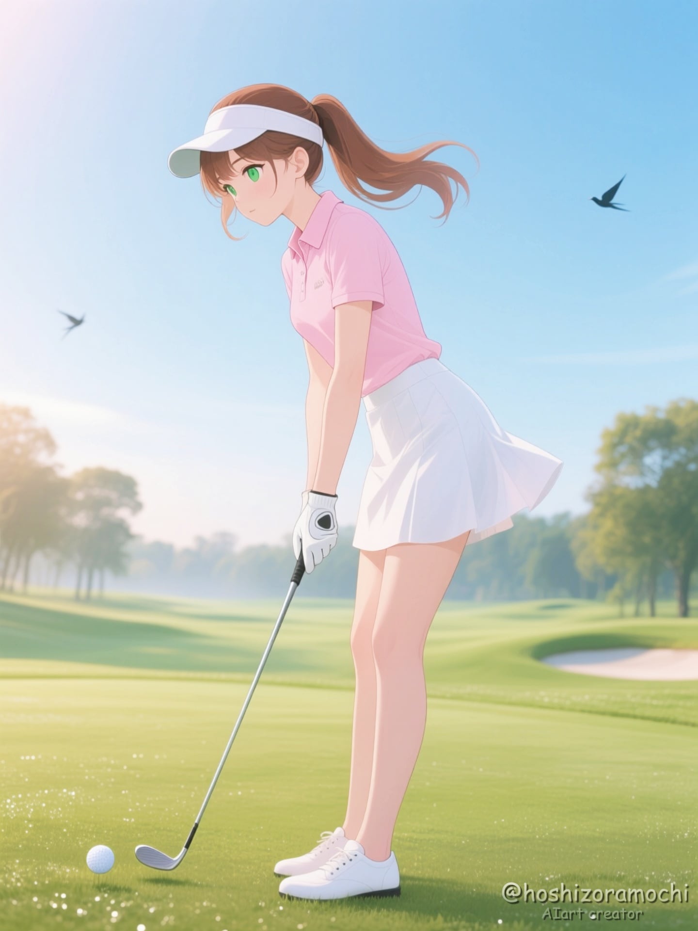 風と戯れる妖精ゴルファー⛳