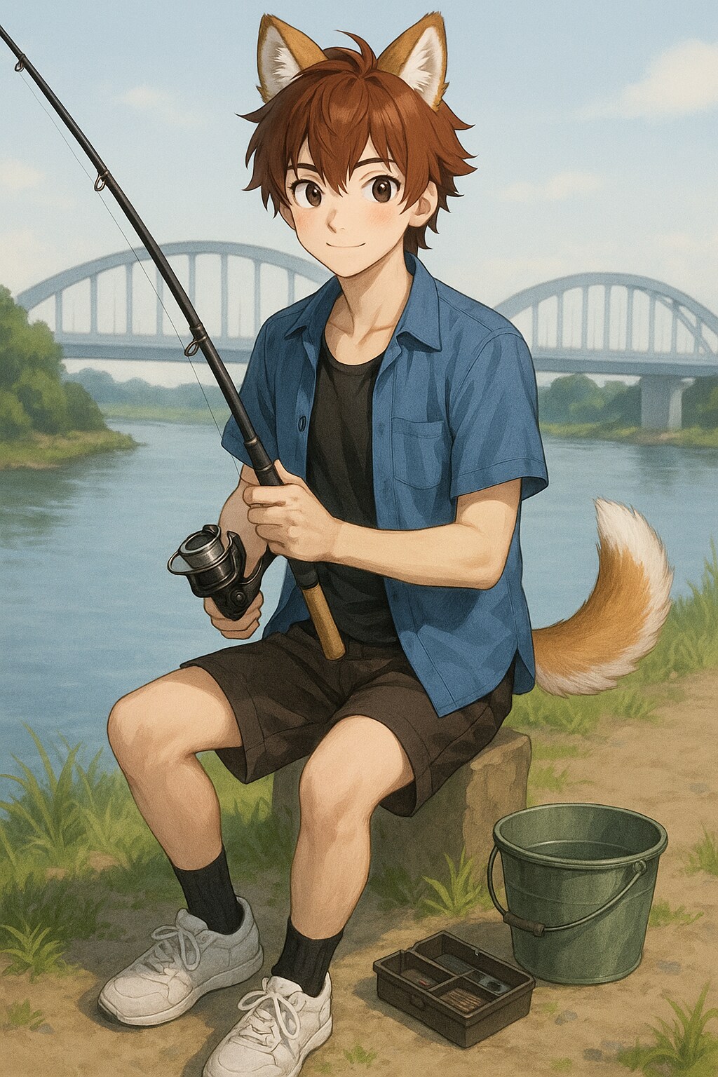 これから魚を釣るよ。