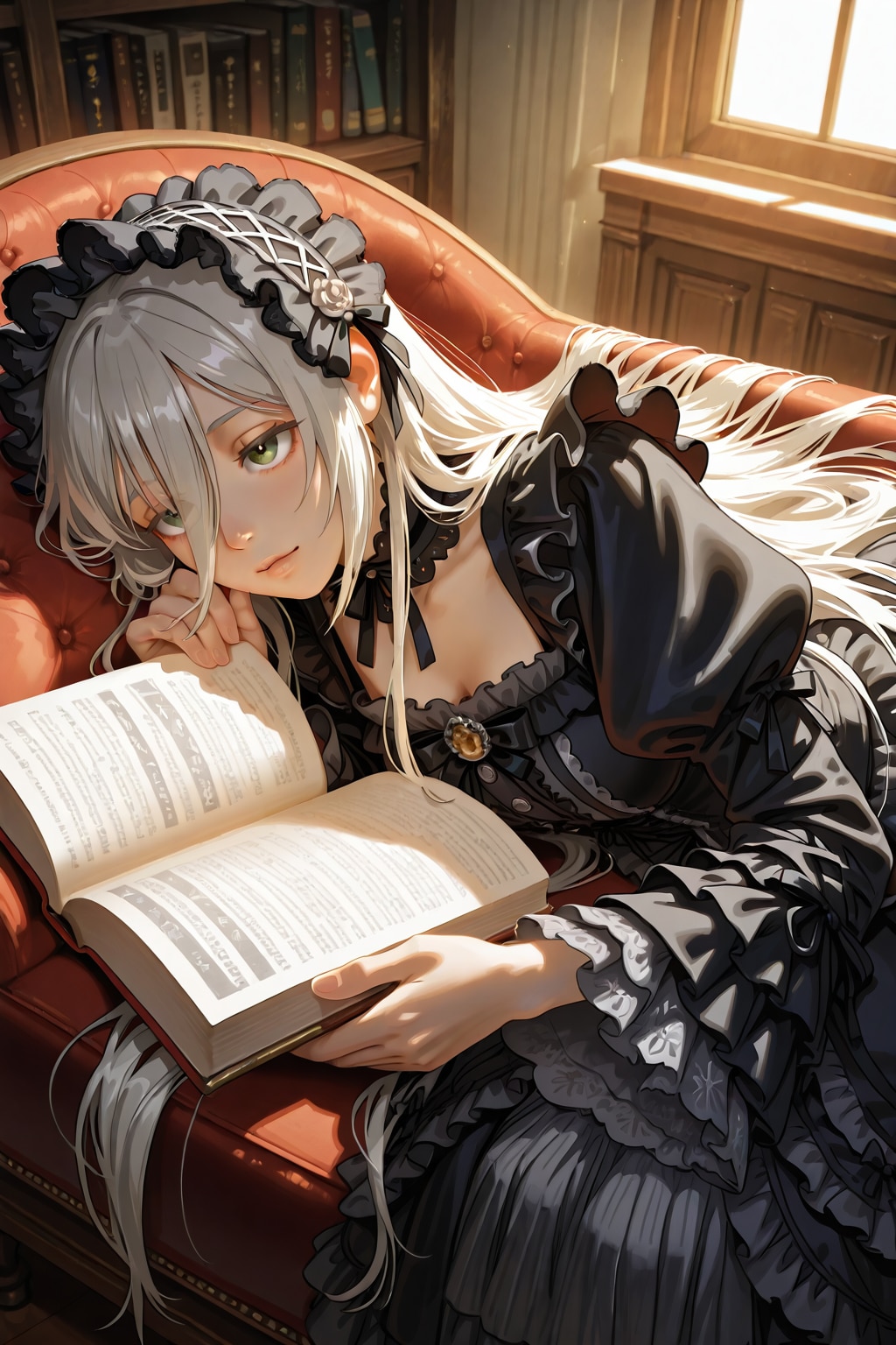 読書って、眠くなるのぉ・・ | の人気AIイラスト・グラビア