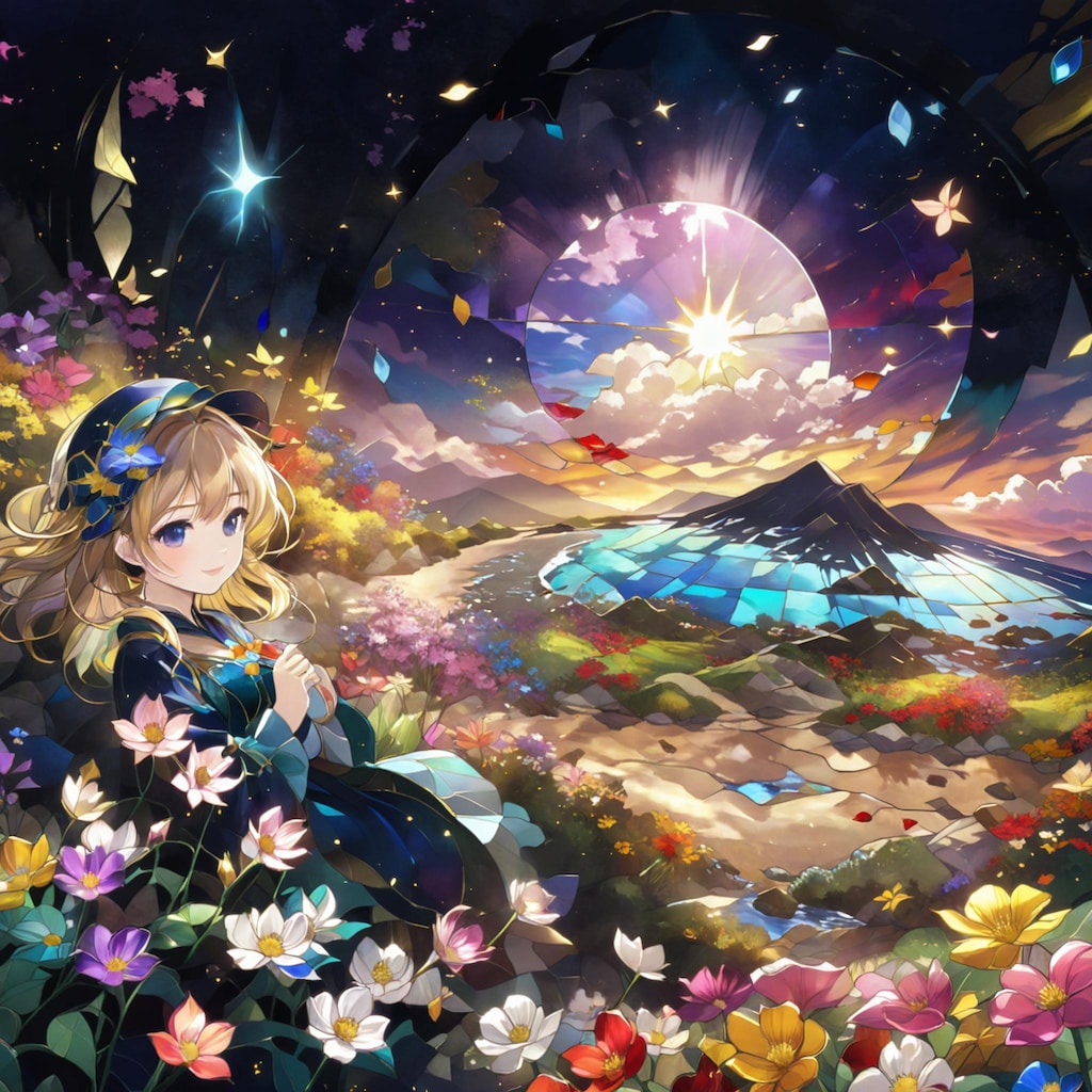 ステンドグラスの輝きを放つ花娘たち