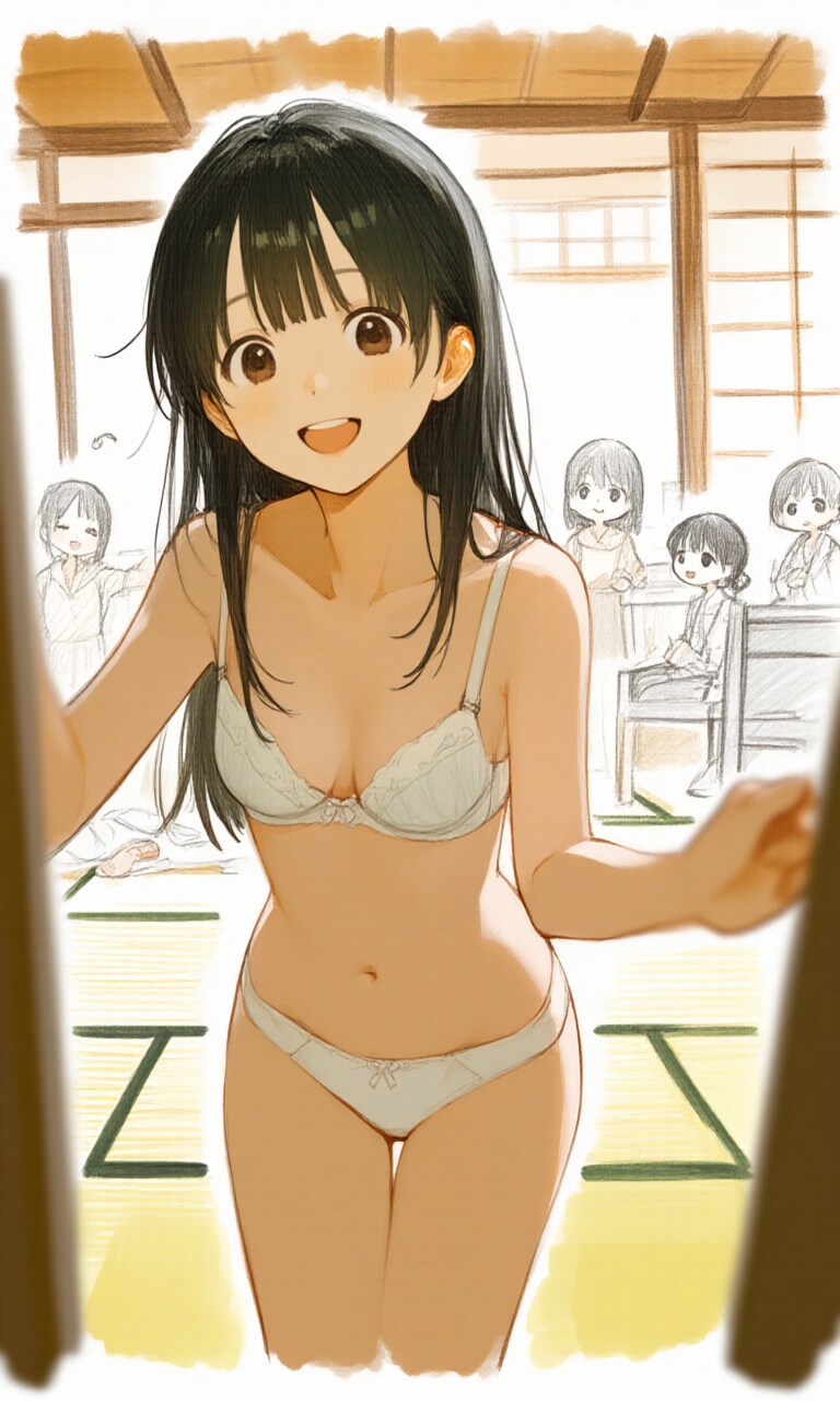 研修所で着替え