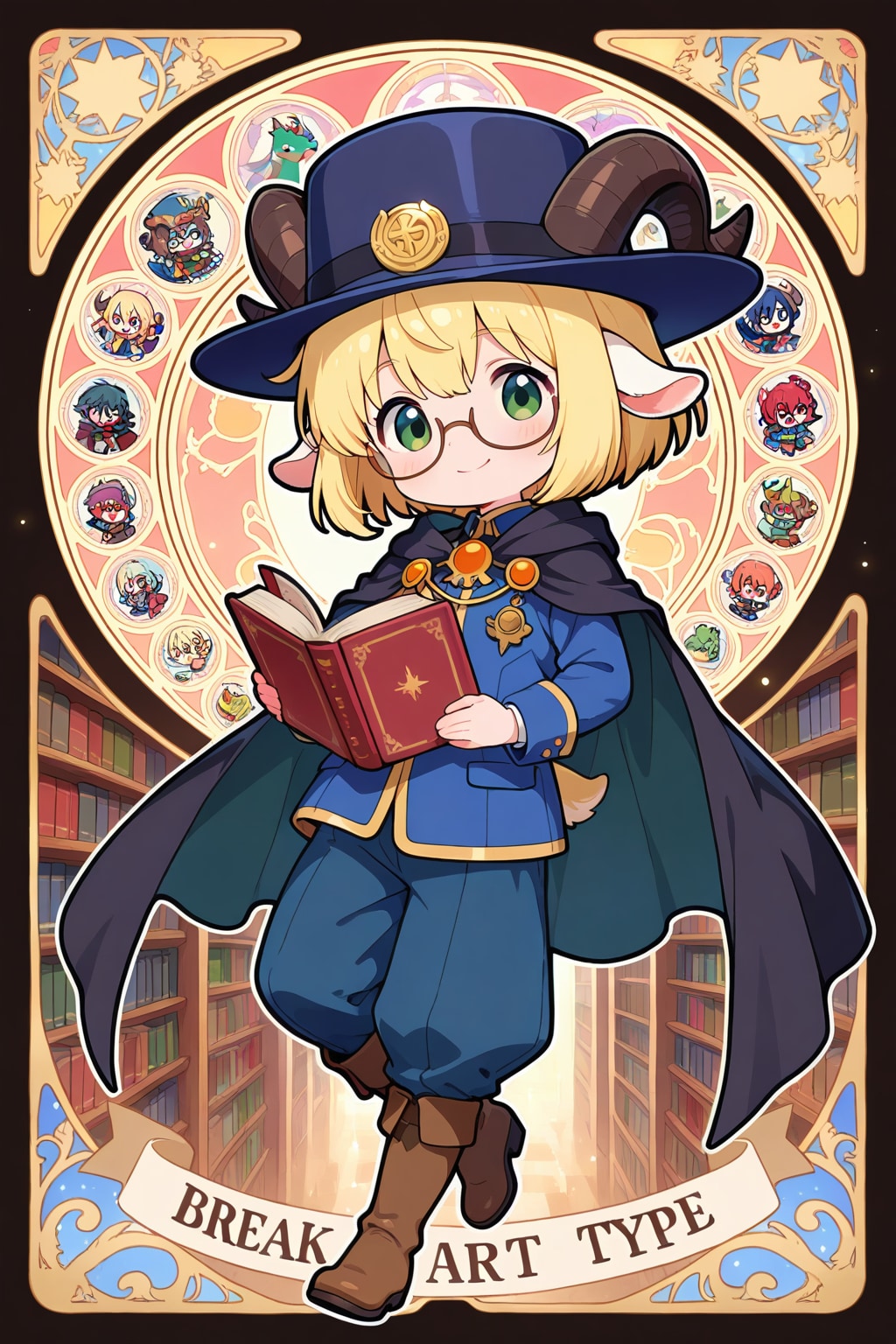山羊角の学者くん