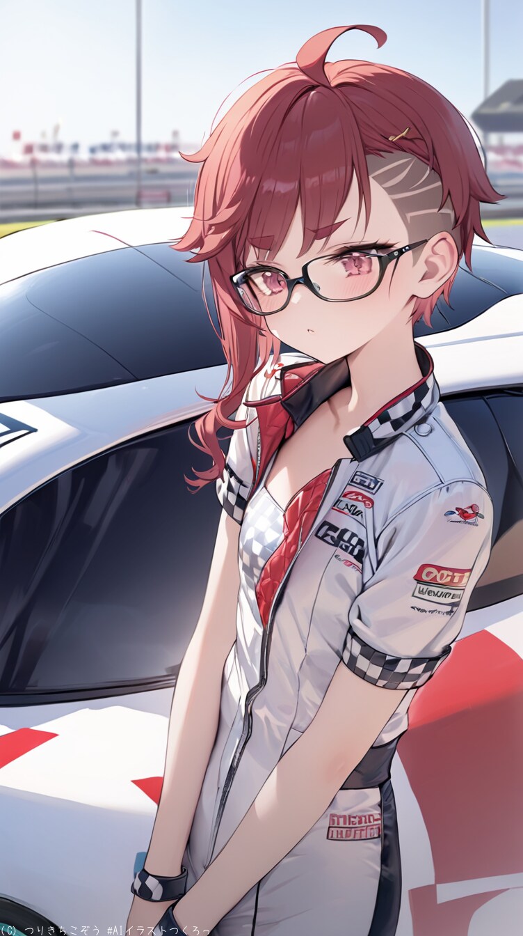 ボーイッシュなレースクイーン