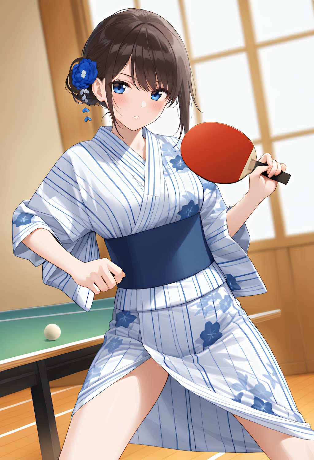 やるわよ、卓球。