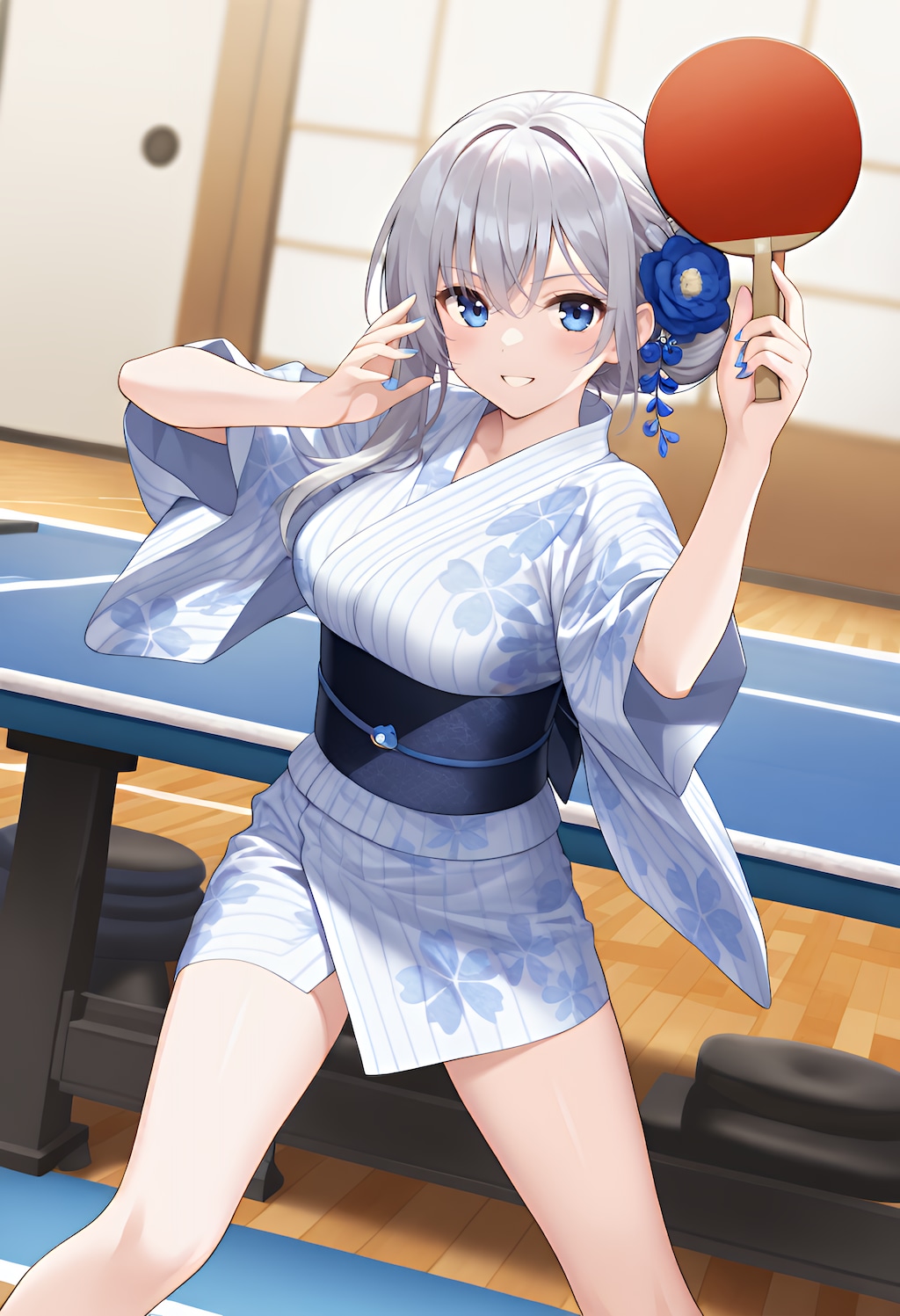 やるわよ、卓球。