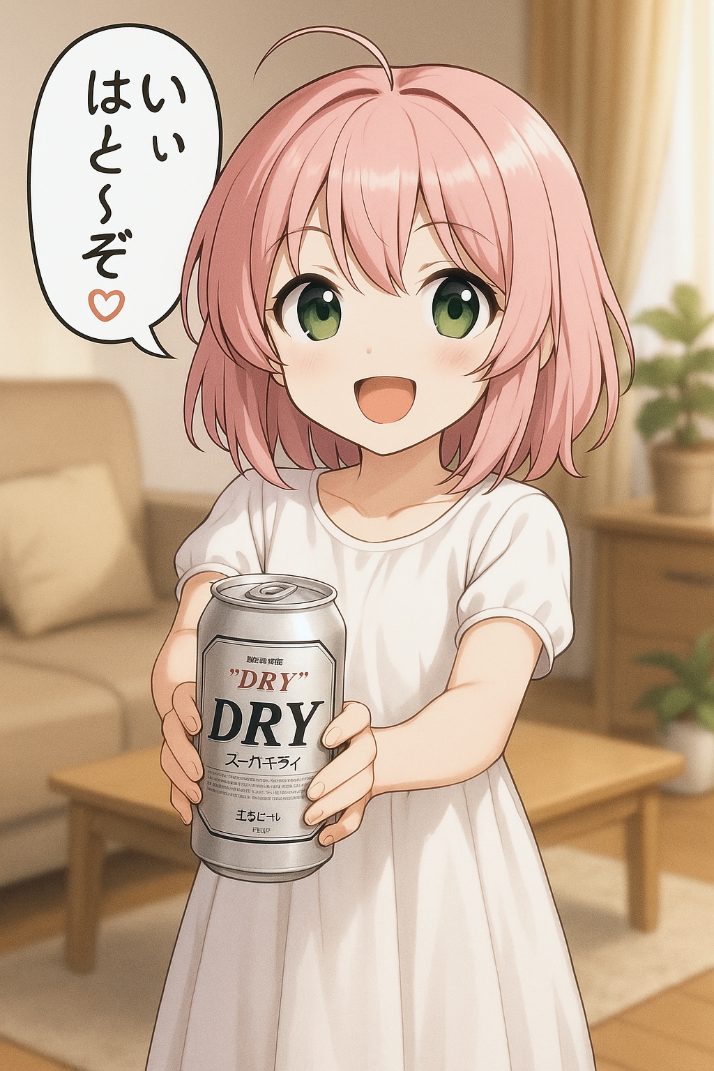 ビールを渡してくれる小さな女の子