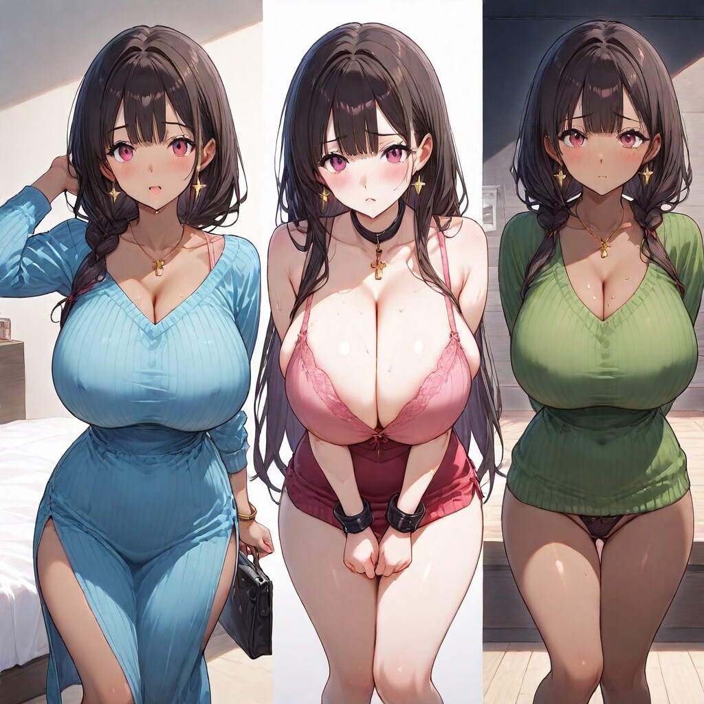父親の遺伝子が強い系な異父系爆乳三姉妹